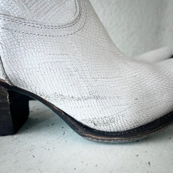 Lane SMOKESHOW White Womens Cowboy Boots 9 Leather Western Style Cowgirl Tall - Picture 3 of 13